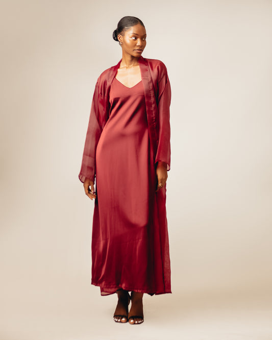 The Lola Slip Dress & Sheer Coat